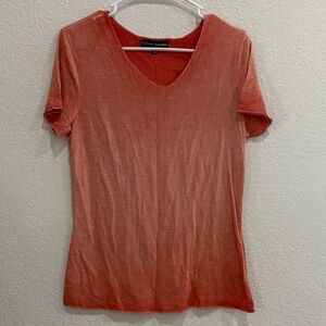 ⚡️5/$25 bundle sale⚡️ Catherine Malandrino‎ Orange V-Neck Tee